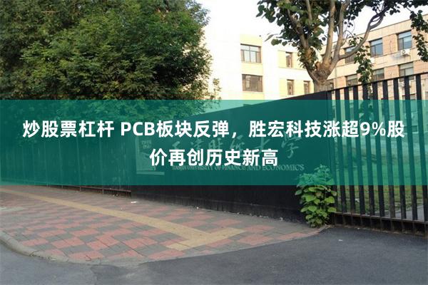 炒股票杠杆 PCB板块反弹，胜宏科技涨超9%股价再创历史新高