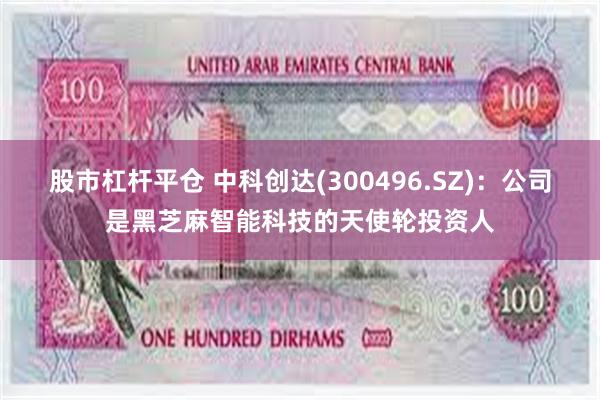 股市杠杆平仓 中科创达(300496.SZ)：公司是黑芝麻智能科技的天使轮投资人