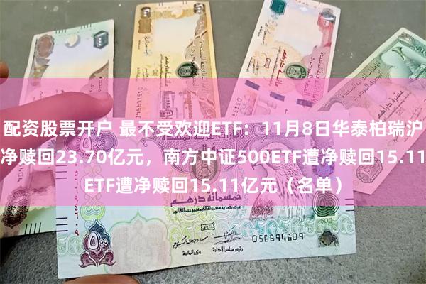 配资股票开户 最不受欢迎ETF：11月8日华泰柏瑞沪深300ETF遭净赎回23.70亿元，南方中证500ETF遭净赎回15.11亿元（名单）