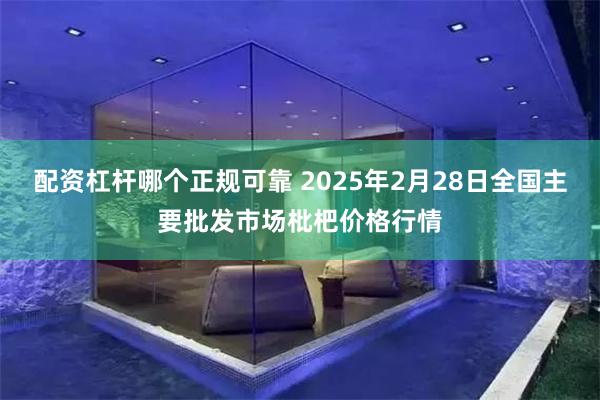 配资杠杆哪个正规可靠 2025年2月28日全国主要批发市场枇杷价格行情